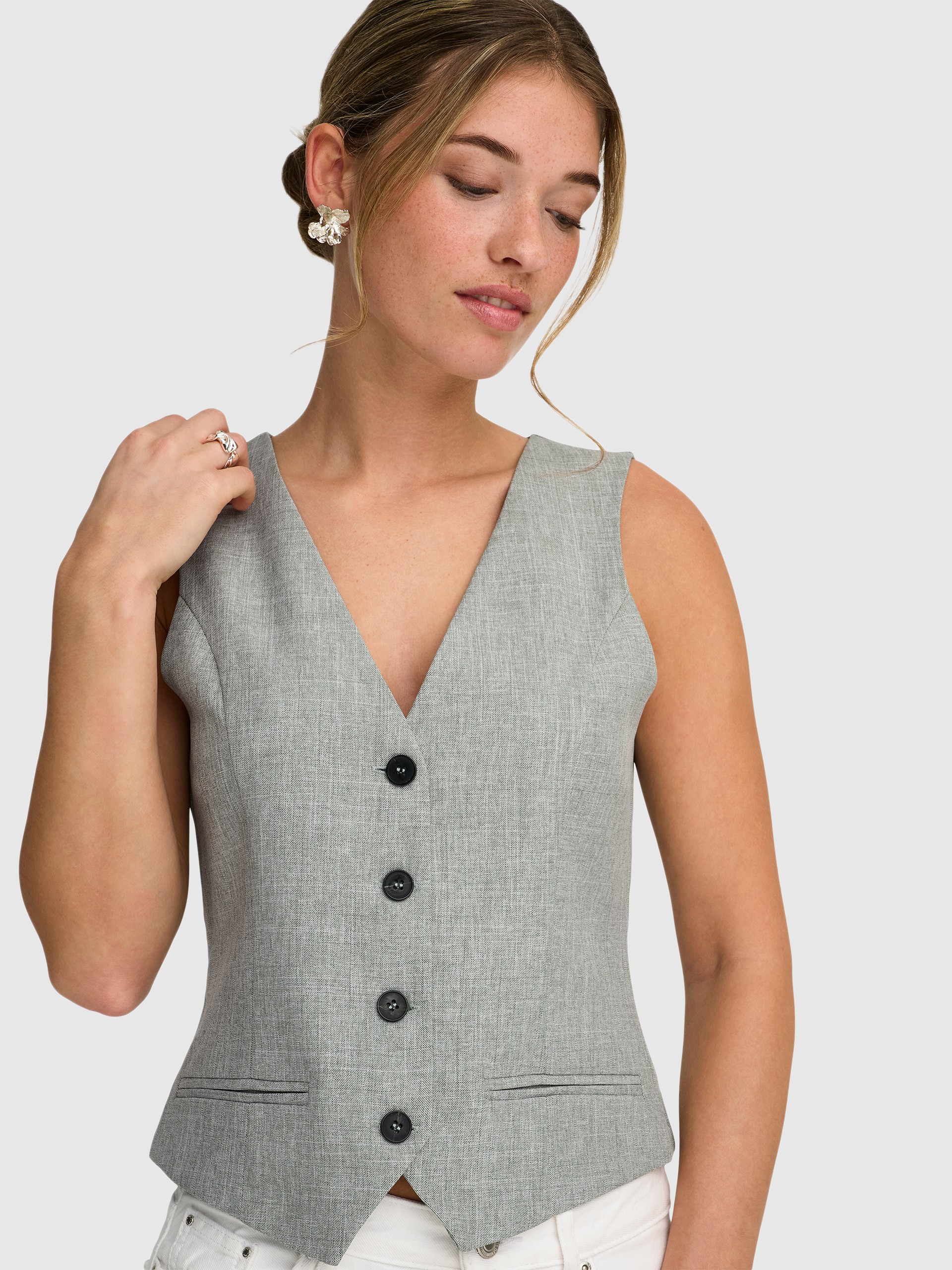 Blusa Mulher Onllinda S/l Mel Fitted Vest Cc Tlr Only