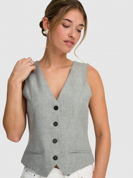 Blusa Mulher Onllinda S/l Mel Fitted Vest Cc Tlr Only