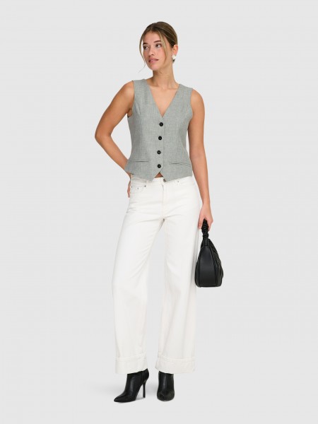 Blusa Mulher Onllinda S/l Mel Fitted Vest Cc Tlr Only