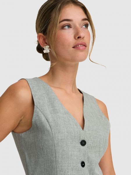 Blusa Mulher Onllinda S/l Mel Fitted Vest Cc Tlr Only