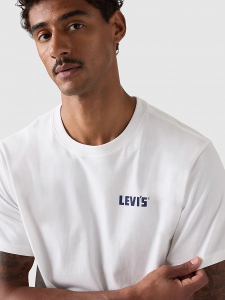 T-Shirt Levis Homem Ss Relaxed Fit Tee Whites