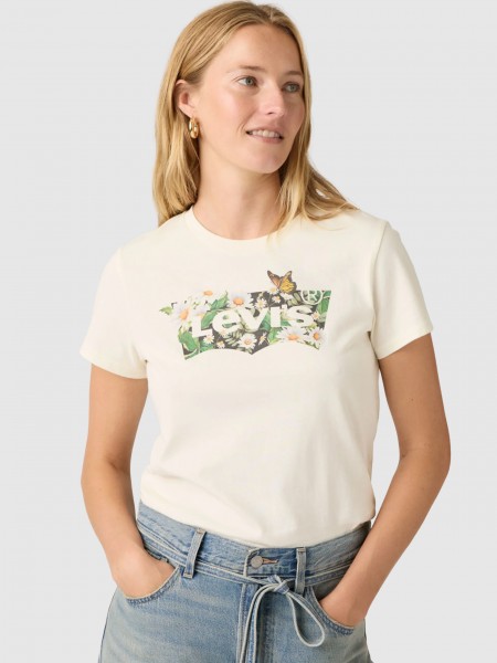 T-Shirt Levis Mulher The Perfect Tee Whites