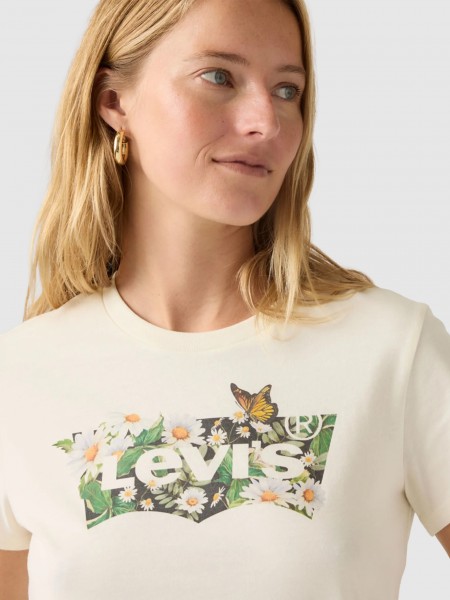 T-Shirt Levis Mulher The Perfect Tee Whites