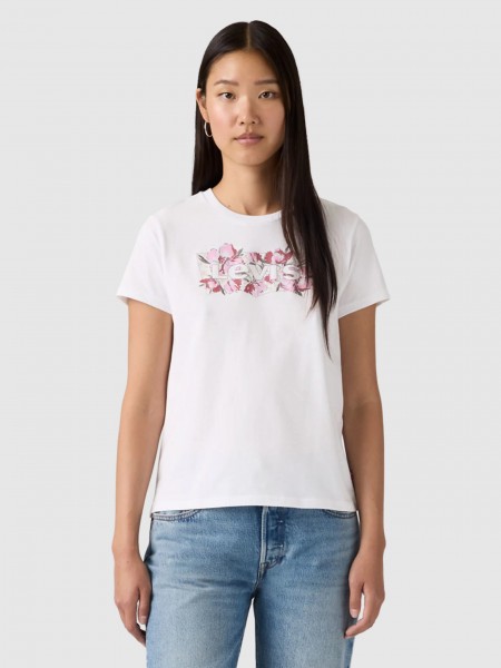 T-Shirt Levis Mulher The Perfect Tee Whites