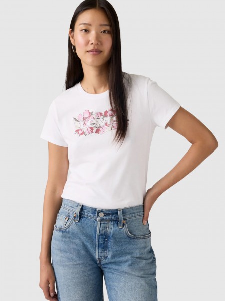 T-Shirt Levis Mulher The Perfect Tee Whites
