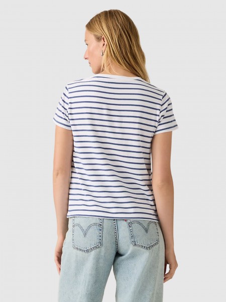 T-Shirt Levis Mulher Perfect Vneck Whites