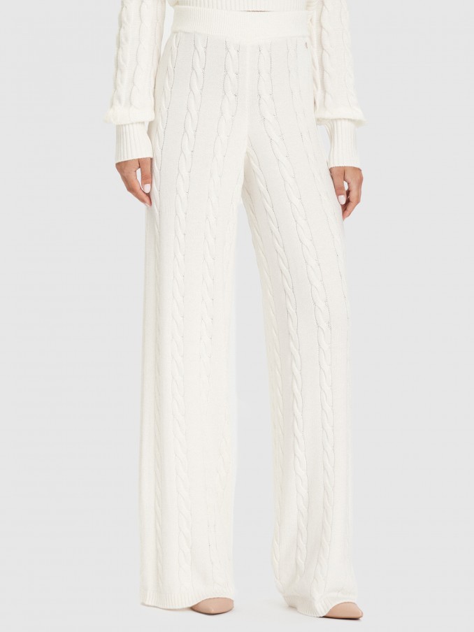 Pantalones Mujer Crema Guess