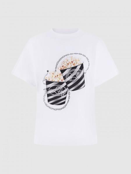 T-Shirt Guess Mulher Ss Cn Popcorn Tee