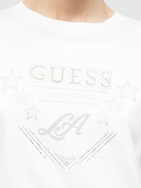 T-Shirt Guess Mulher Ss Cn La Stars Tee