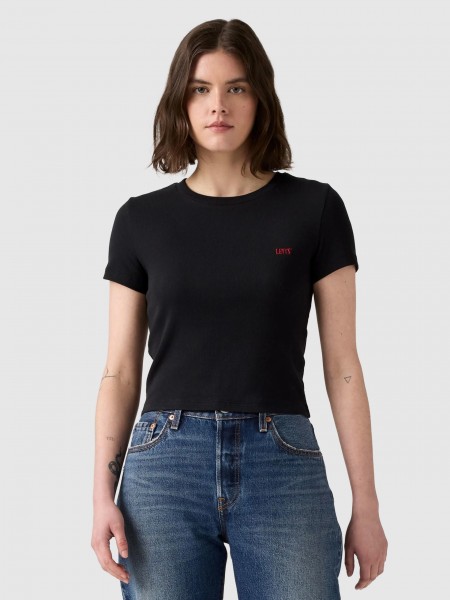 T-Shirt Levis Mulher Essential Sporty Tee Emb Blacks