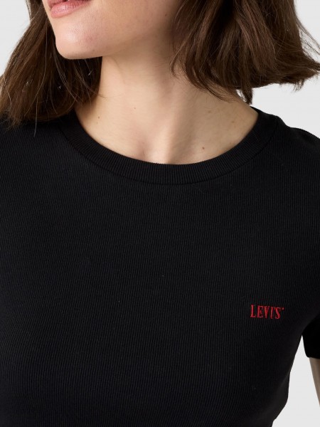 T-Shirt Levis Mulher Essential Sporty Tee Emb Blacks
