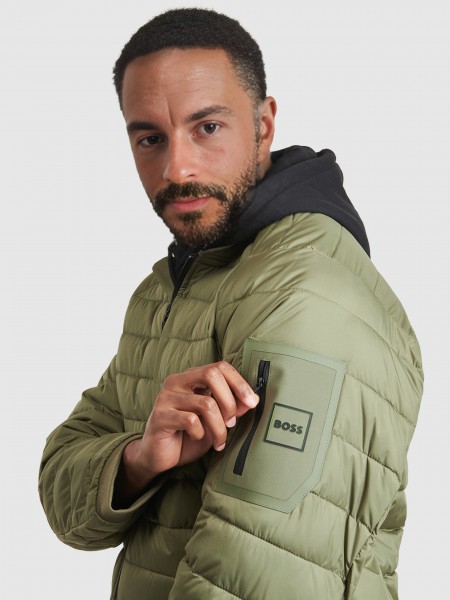 Jacket Man Green Boss - Orange