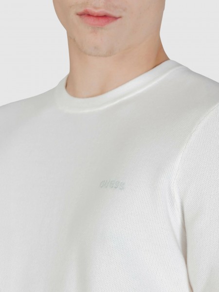 Camisola Guess Homem Karim Cn Piquet Stitch Swtr