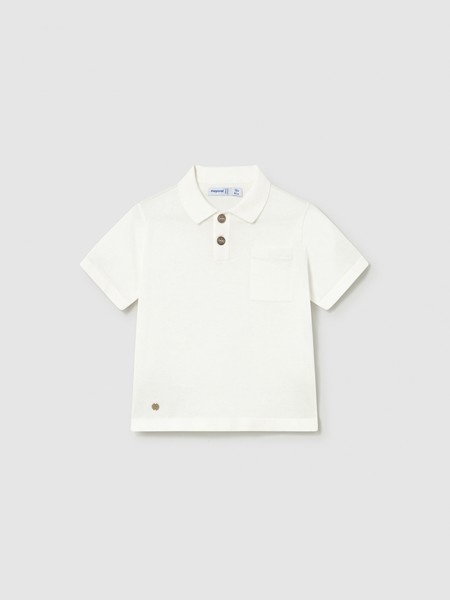 Polo Shirt Baby Boy White Mayoral