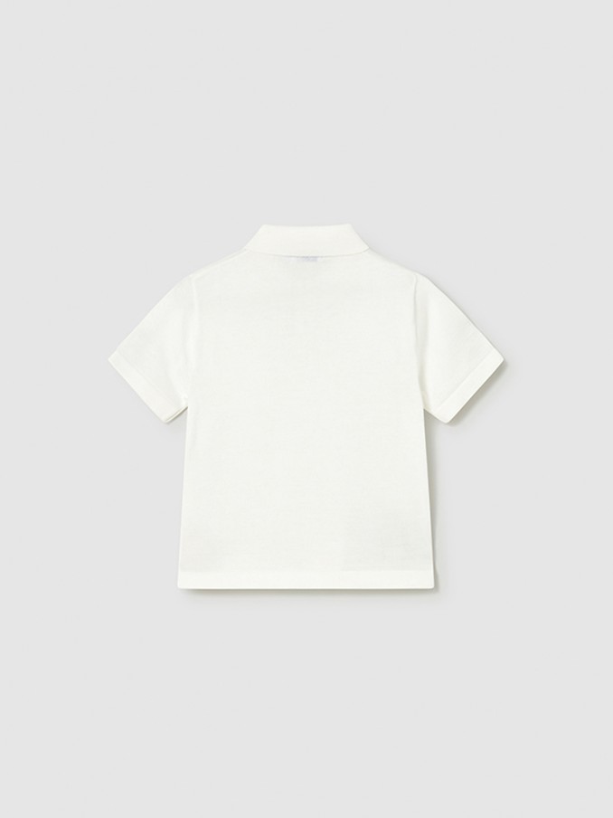 Polo Shirt Baby Boy White Mayoral