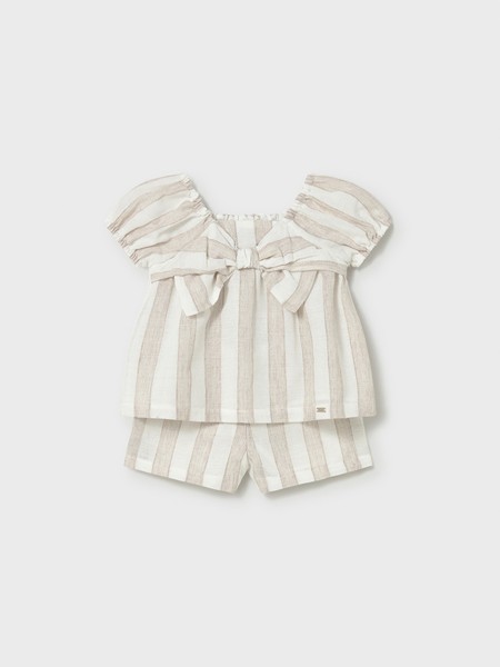 Conjunto 2 Pe�as Mayoral Menina Conj.Bermuda Riscas