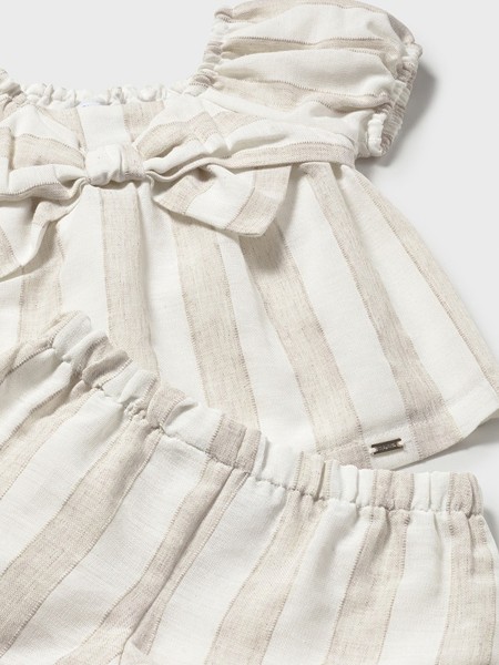 Conjunto 2 Pe�as Mayoral Menina Conj.Bermuda Riscas