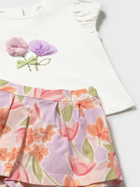 Conjunto 2 Pe�as Mayoral Menina Conj.Bermuda Estampada