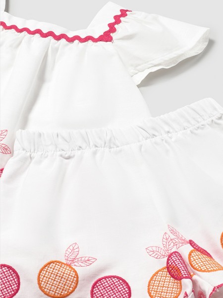 Conjunto 2 Pe�as Mayoral Menina Conj. Bermuda Bordada