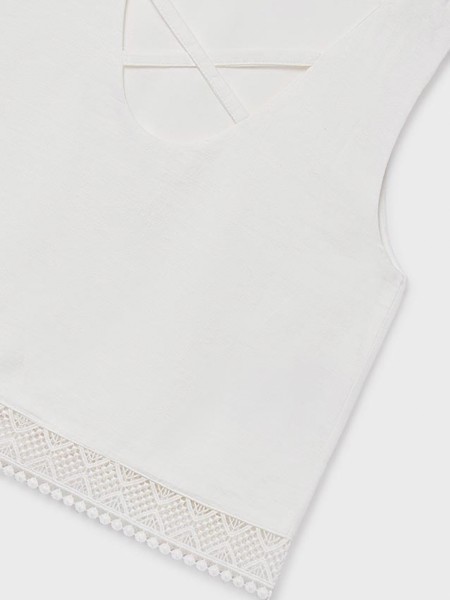 Blusa Ni�a Blanco Mayoral