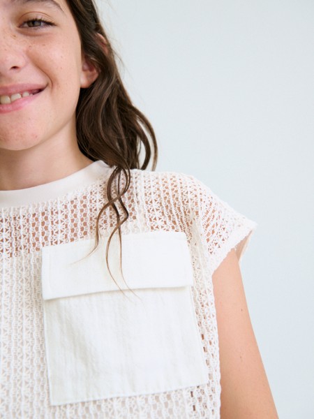 Camiseta Ni�a Blanco Mayoral