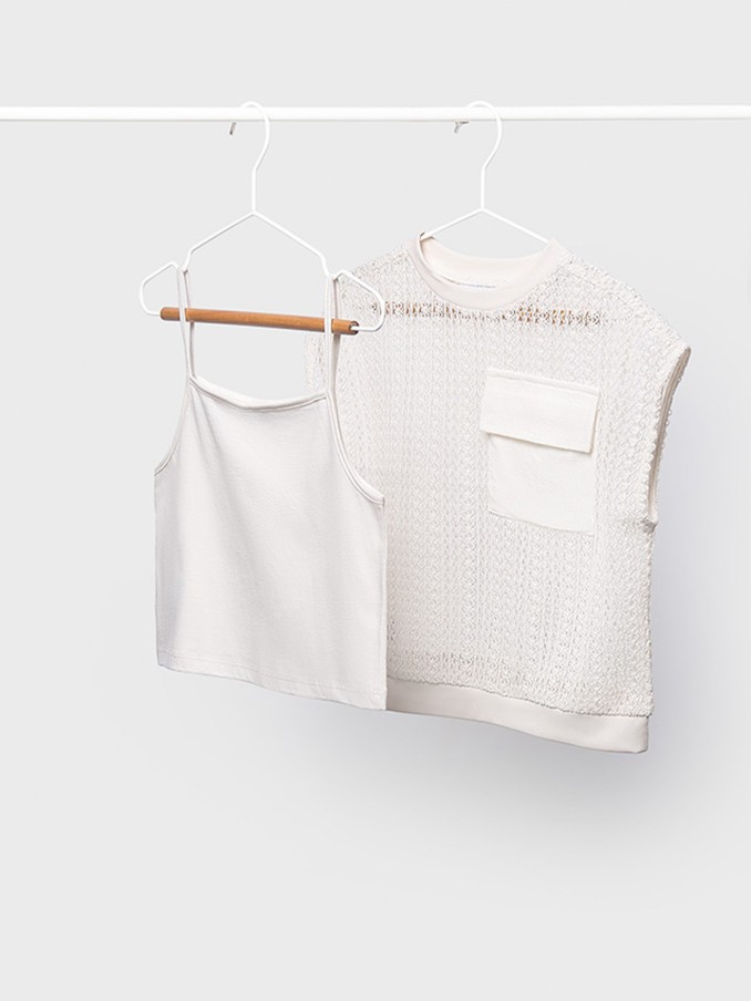 T-Shirt Girl White Mayoral