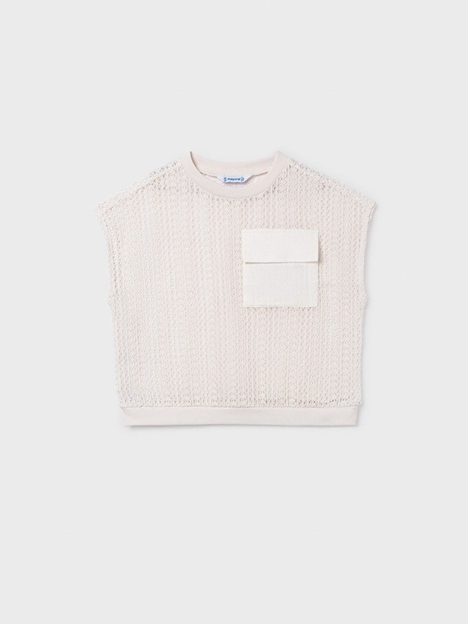 T-Shirt Girl White Mayoral