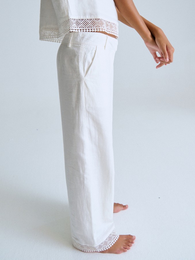Pantalones Ni�a Blanco Mayoral