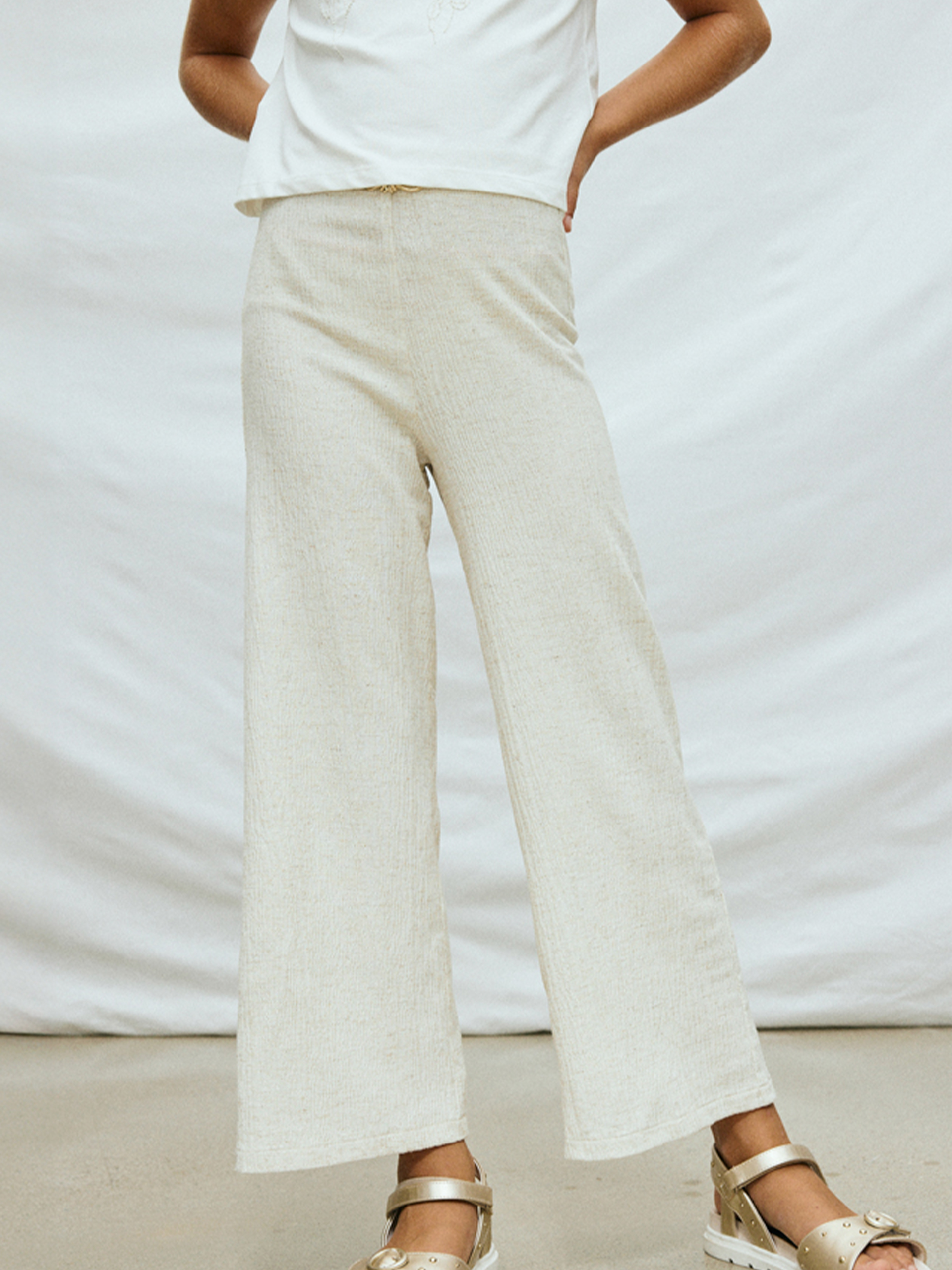 Pantalones Niña Crema Mayoral