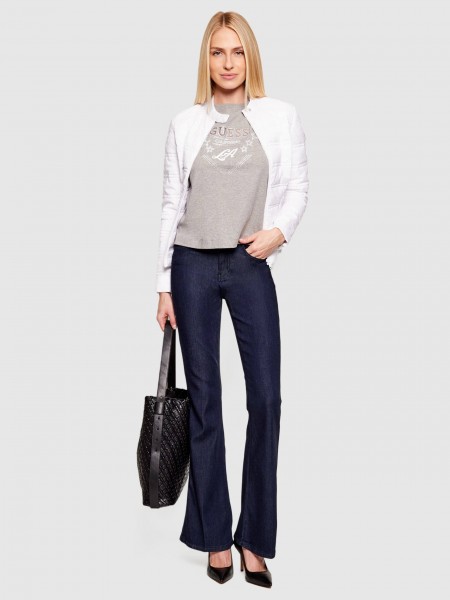 T-Shirt Guess Mulher Ss Cn La Stars Tee