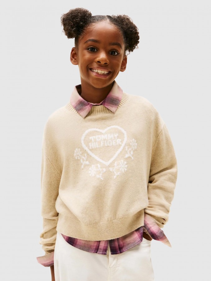 Jersey Niña Marrón Tommy Jeans Kids