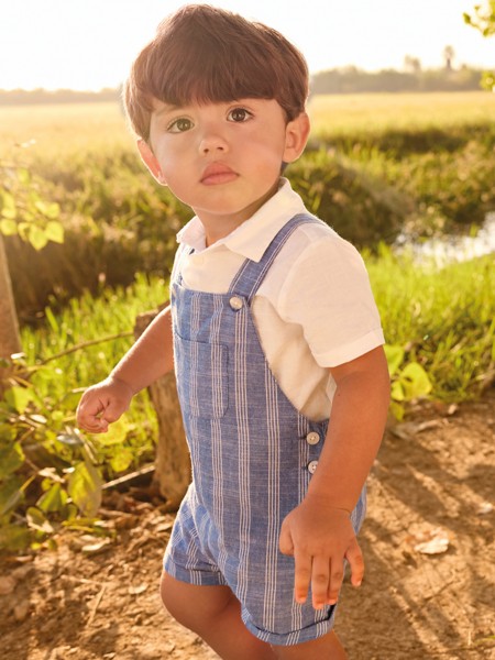 Macac�o Mayoral Menino Macac�o de Peito Linho Riscas