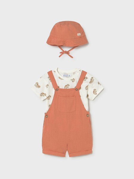 Conjunto 3 Pe�as Mayoral Menino Conj. Jardineira 3 Pe�as