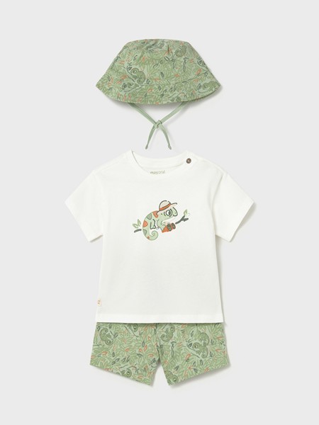 Conjunto 3 Pe�as Mayoral Menino Conj. Malha Print C/ Bucket