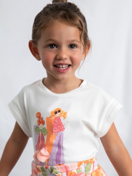 T-Shirt Mayoral Menina  Camiseta Manga Curta