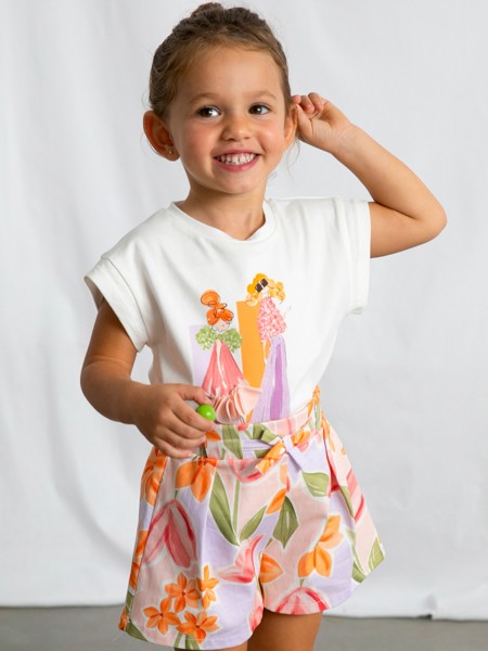 T-Shirt Mayoral Menina  Camiseta Manga Curta