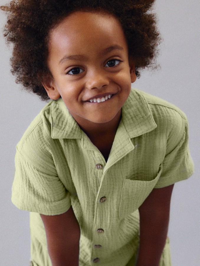 Shirt Boy Green Mayoral