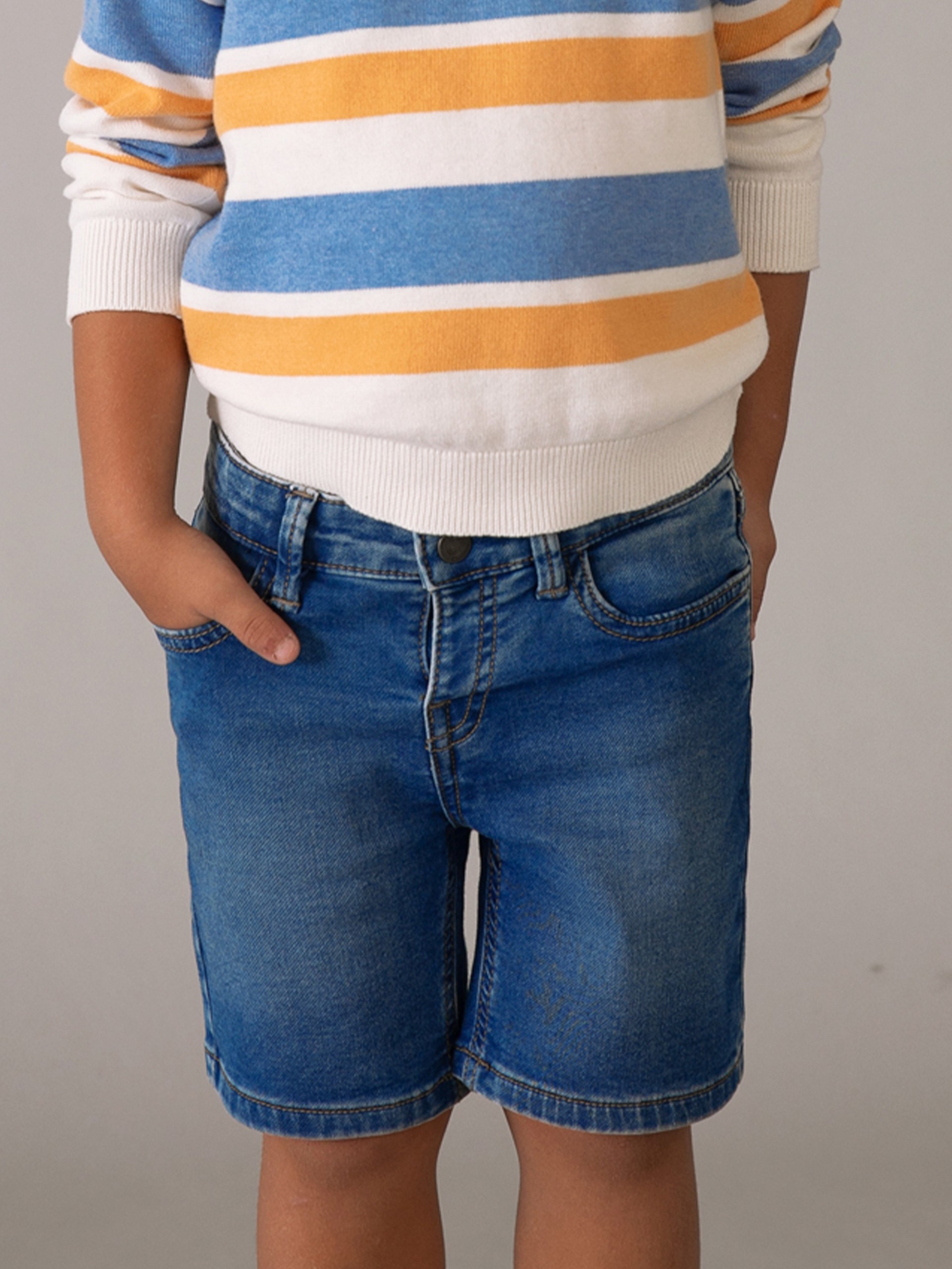 Pantalones Cortos Niño Jeans Oscuros Mayoral