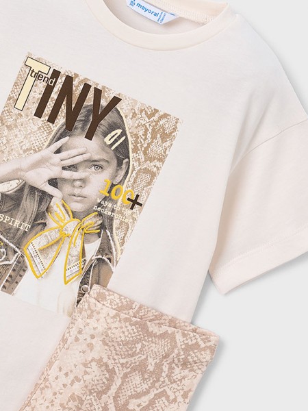 Conjunto 2 Pe�as Mayoral Menina  Conj. Leggings Estampadas