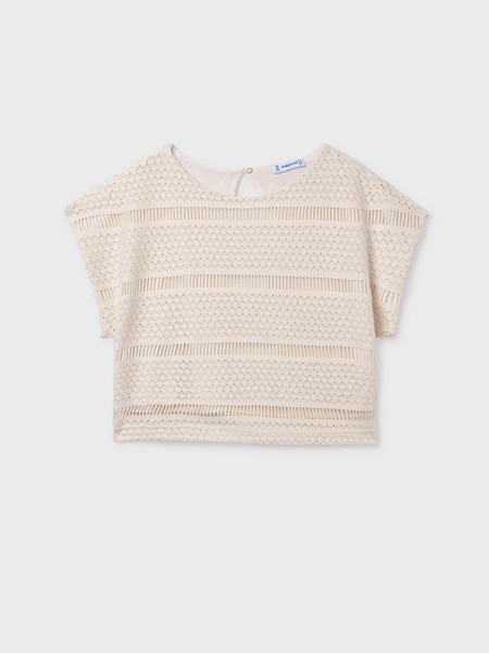 T-Shirt Girl Cream Mayoral