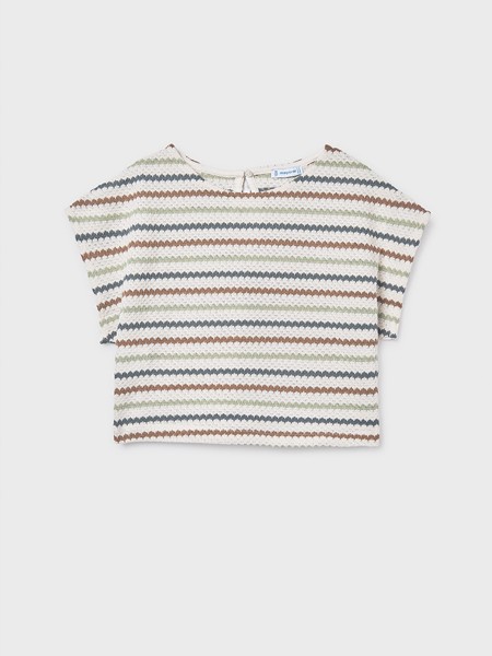 T-Shirt Mayoral Menina Top Imita��o de Croch�