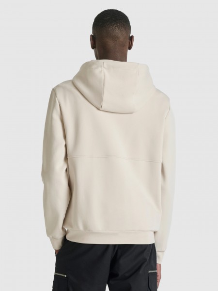 Sweatshirt Antony Morato Homem Hoodie Relaxed Fit In Interlock Cotton Blend Fabric With  Rubber Inje