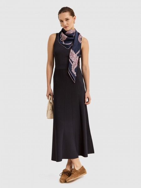 Vestido Mujer Azul Marino Lion Of Porches