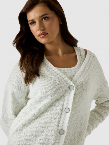 Casaco Guess Mulher Ls Vn Veronica Cardi Swtr