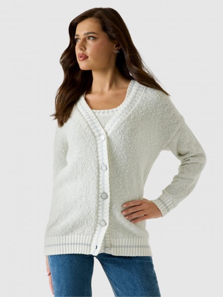 Casaco Guess Mulher Ls Vn Veronica Cardi Swtr