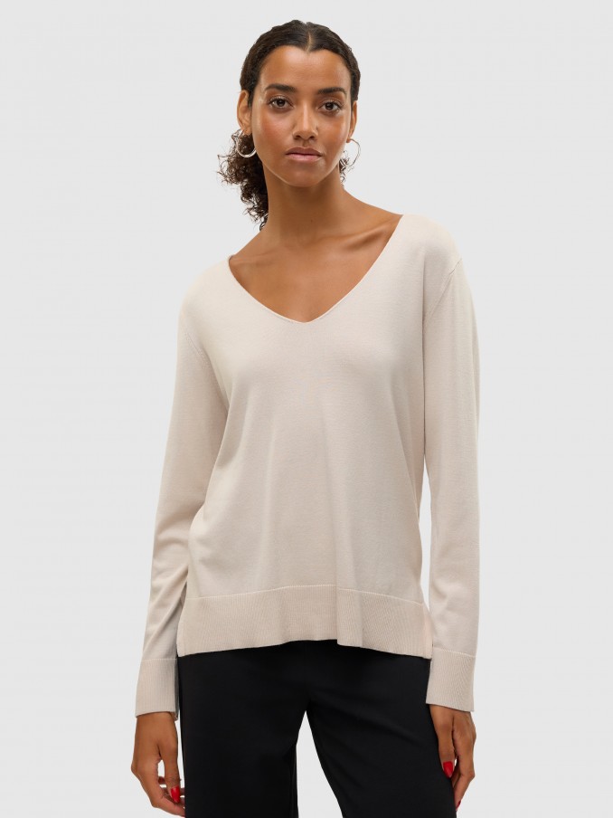 Pullover Woman Cream Vero Moda