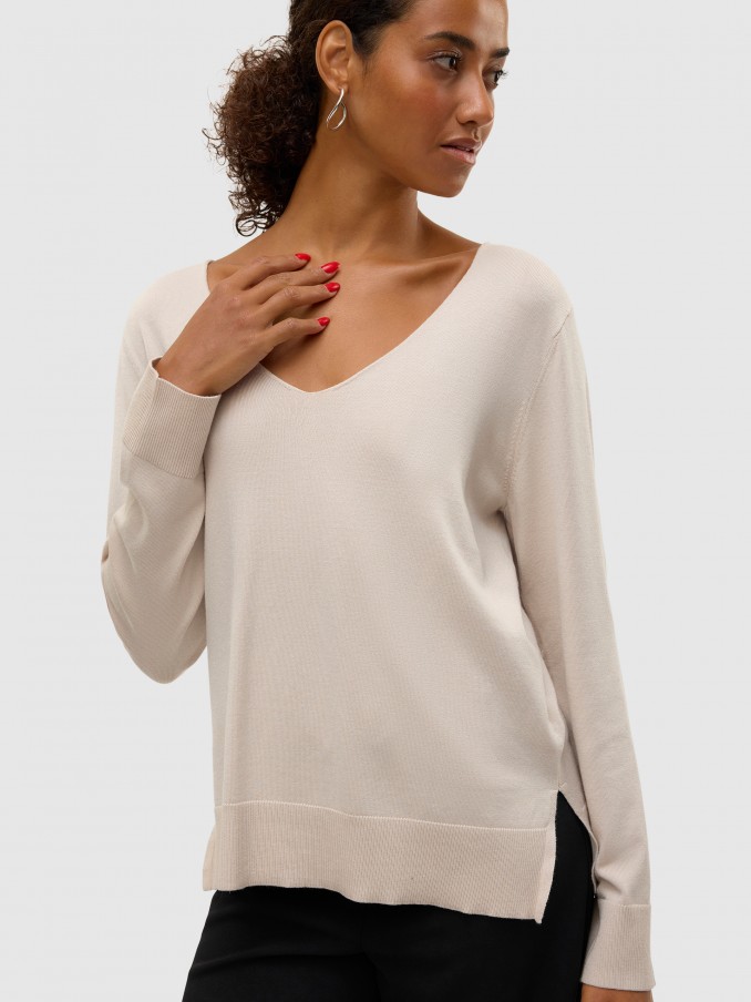 Pullover Woman Cream Vero Moda