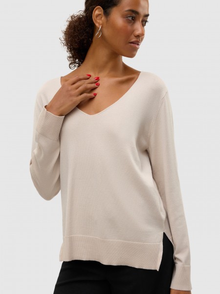 Pullover Woman Cream Vero Moda