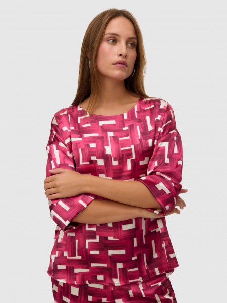 T-Shirt Vero Moda Mulher Vmidy 3/4 Top Wvn Sp