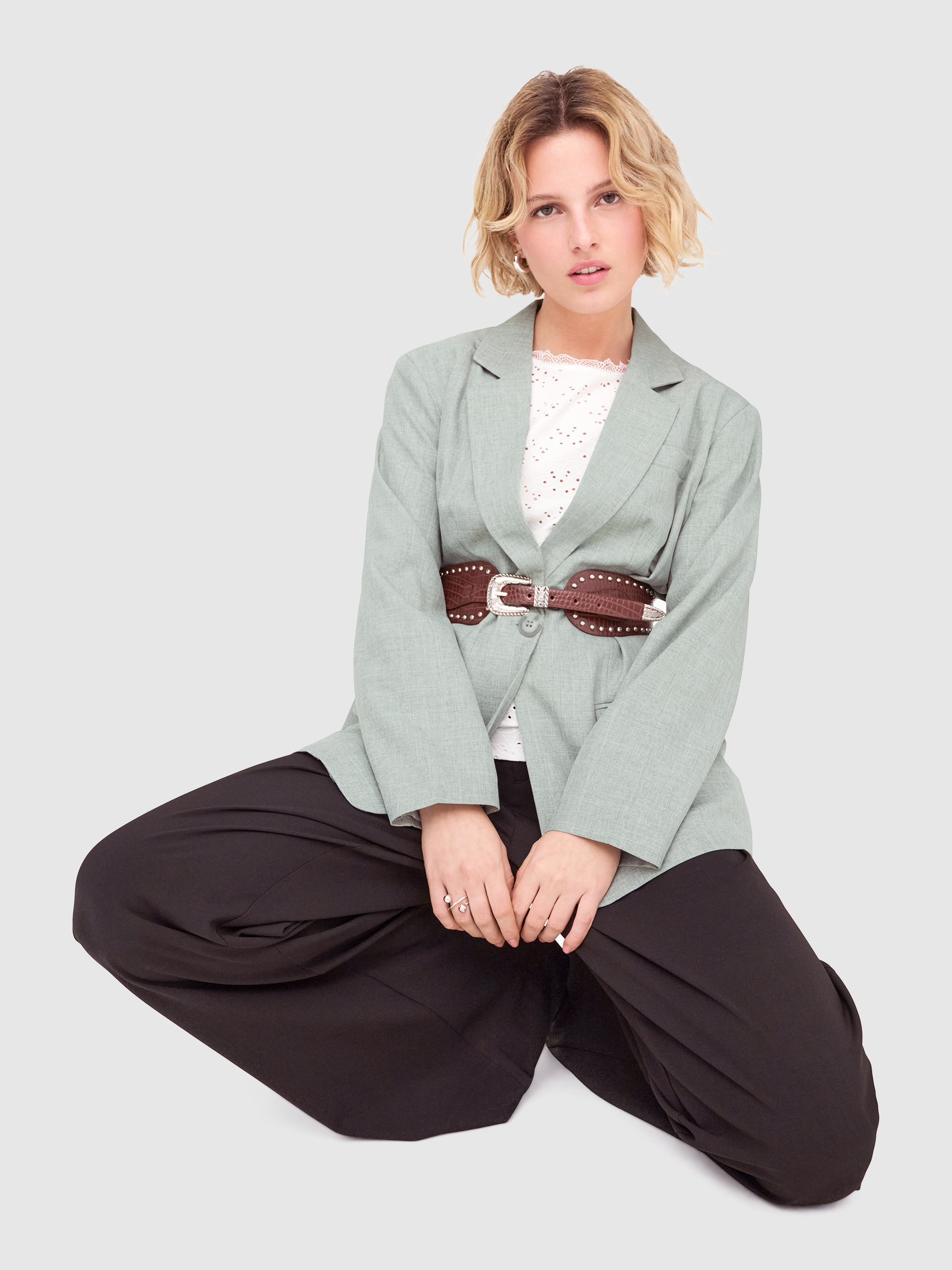 Blazer Mujer Verde Only